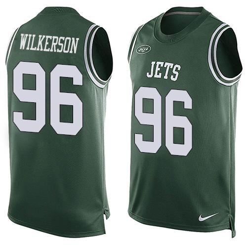 Nike Jets #96 Muhammad Wilkerson Green Team Color Men's Stitched NFL Limited Tank Top Jersey - Click Image to Close